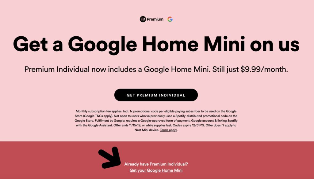 Spotify And Free Google Home Mini